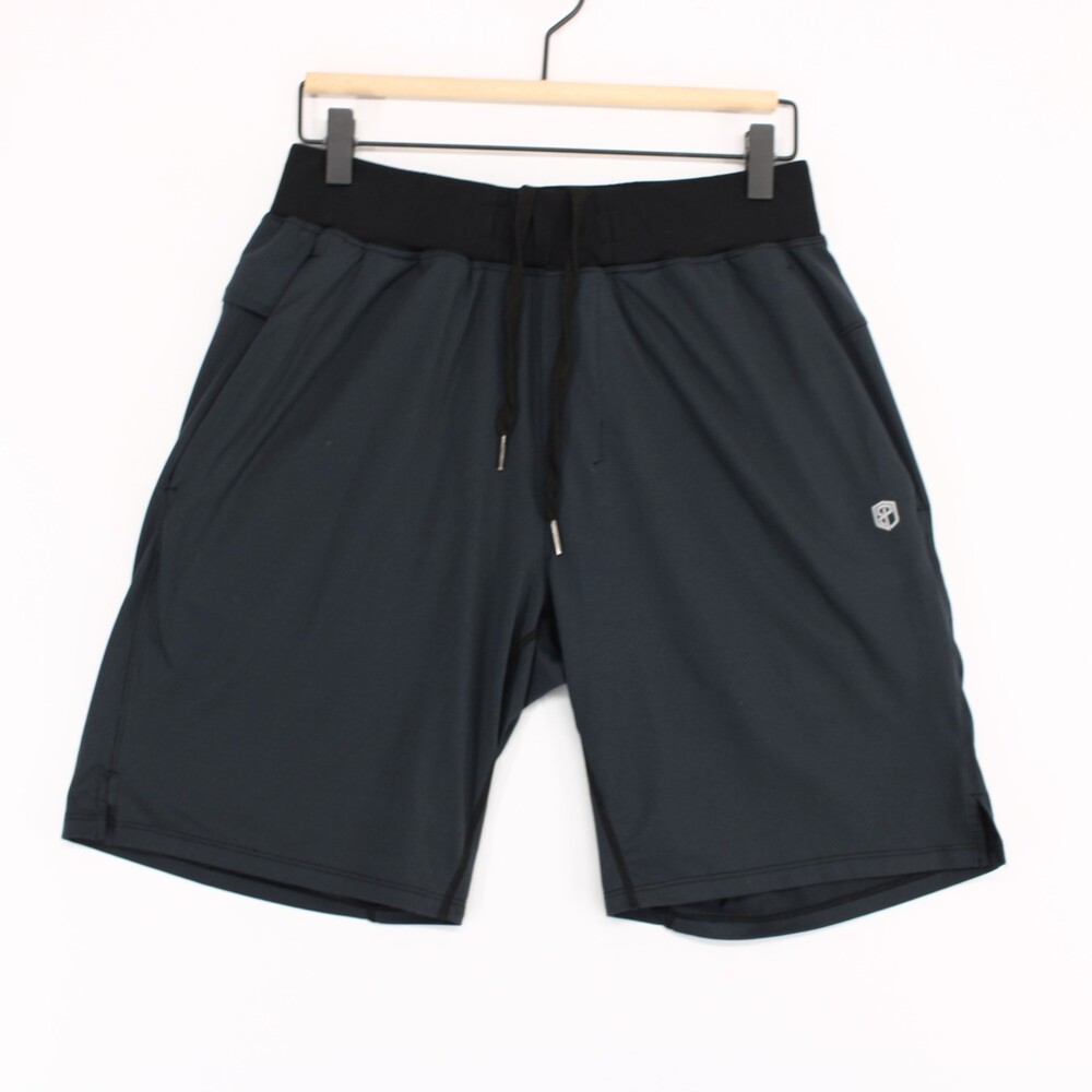 Born Primitive Training Shorts Men S Dark Gray Elastic Waist Drawstring Athletic